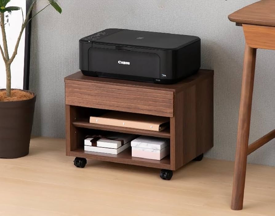 天然木★無垢材★アルダー材★木製★プリンターワゴン★引き出し２杯★サイドテーブル 天然木無垢材アルダー材木製プリンターワゴン引き出し2杯サイド